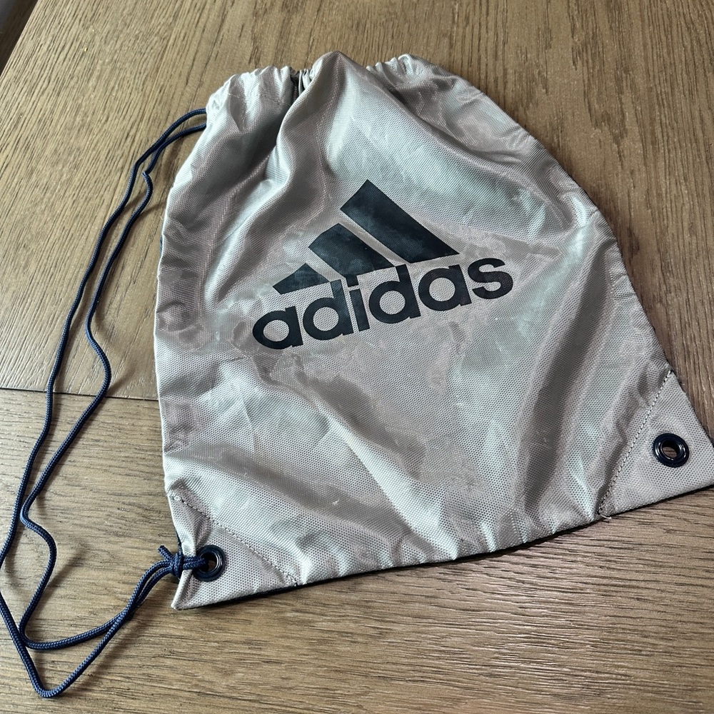 Adidas Drawstring Bag Navy/Gray - Picture 4 of 5